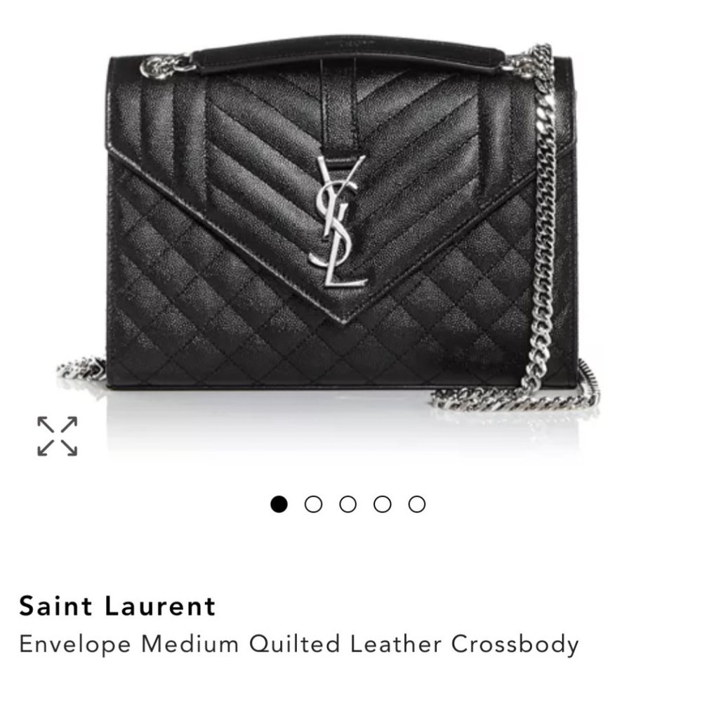 Saint Laurent ENVELOPE MEDIUM CHAIN BAG IN MIX MATELASSÉ GRAIN DE POUDRE EMBOSSE
